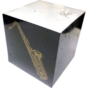 Memoblokje Saxofoon, zwart/goud