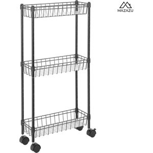 MIRA Home - Keukentrolley - Keukenrek - Trolley - Keuken - Metaal - 40x15x80