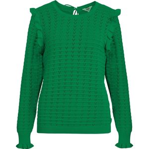 Object Objjasmin L/s Knit Pulloverd Truien & vesten Dames - Sweater - Hoodie - Vest- Groen - Maat XL