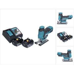 Makita DJV 185 RF accu decoupeerzaag 18 V borstelloos + 2x oplaadbare accu 3.0 Ah + lader