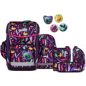 ergobag Schooltas accessoires Lumi-Edition Cubo Light Set 6-delig AmBärzonas Paars