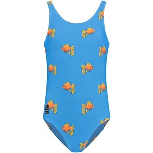 Son of a Beach - Goldfish Meisjes Badpak - maat 134-140 - Blauw/Oranje