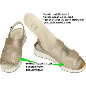 Solidus -Dames - beige - sandalen - maat 39.5
