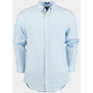 Gant Casual hemd lange mouw Blauw Reg Linen Stripe Shirt 3230081/468