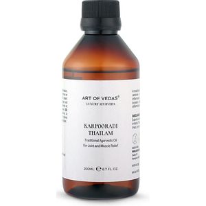 Art of Vedas - Kapooradi Thailam - Ayurvedische Kruidenolie - 200ML - Verzachtend en Verwarmend