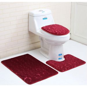 Antislip-standaard badmatten, set van 2, van ademend Memory Foam, aangenaam zacht, water absorberend, voor wc en badkamer, antislip