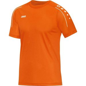 Jako Classico T-shirt Junior Sportshirt - Maat 128  - Unisex - oranje/wit