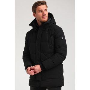 Gabbiano Jas Gewatteerde Parka Casual 534756 201 Black Mannen Maat - L