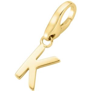 Gouden (verguld) bedel | Letter K | Giorgio Martello | 925 Zilver