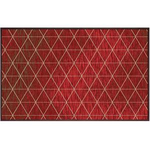 Livetti®  Vloerkleed Mat Tapijt rechthoek 60x110 Woven Triosika Rood