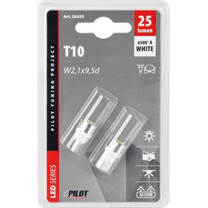 12V Mega-led 2 - 2 super chips - T10 - W2,1x9,5d - wit