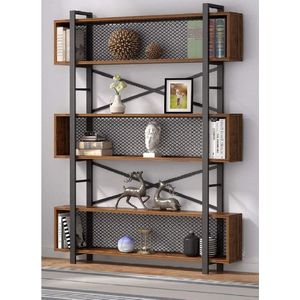 Boekenkast Industrieel - Wandkast - Kast - 180 x 120 x 24 cm