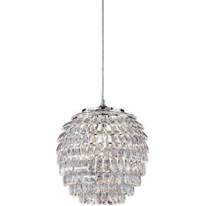 LED Hanglamp - Torna Pety - E27 Fitting - Rond - Mat Chroom - Aluminium