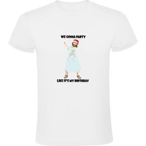 We gonna party like it's my birthday Heren T-shirt | Kerst | feestdag | Jezus | Christmas | xmas | Sneeuw | feest | verjaardag | Wit