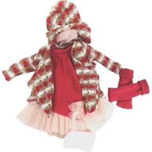 Berjuan Poppenjurk Fashion Girl Meisjes 35 Cm Textiel Rood