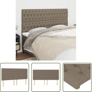 The Living Store Hoofdbord Classic - Hoofdborden - 180x118cm - Taupe