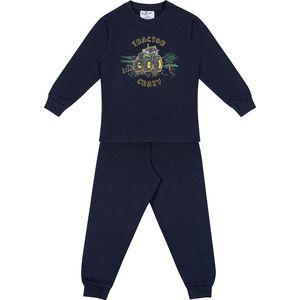 Fun2Wear - Pyjama Tractor Crazy - Navy Blauw - Maat 134/140 -