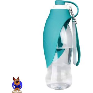 Drinkfles Hond - Waterfles Voor Onderweg - Honden drinkbus - 550ml - Blauw