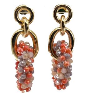 Go Dutch Label Oorknoppen 3 ringen coral