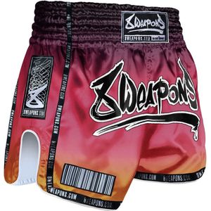 8 WEAPONS Muay Thai Shorts Vivo Sunsphere Rood maat XL