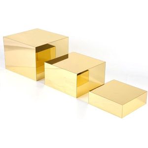 Buffetverhogers 152x177x203cm Gouden Acryl Voedselverhoger Cupcake Stand - Luxe Voedsel Display Stands voor Buffet Tafel - Feest Buffetverhogers voor Dessert en Snoep