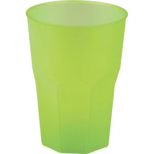 Santex drinkglazen frosted - groen - 6x - 420 ml - onbreekbaar kunststof - Cocktailglazen