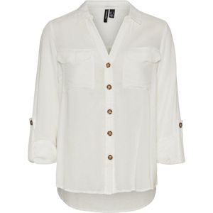 Vero Moda Blouse Vmbumpy L/s Shirt New Noos 10275283 Snow White Dames Maat - XL