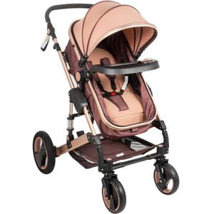 Dakta® Kinderwagen | Wandelwagen | Opvouwbaar | Buggy | Verstelbaar | Maxi Cosi | 0 tot 36 Maanden | Roze