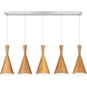 Clessidra Hanglamp 5L E27 60W Houten Dark