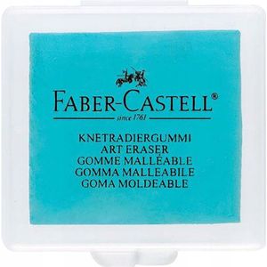 Faber-Castell - Kneedgum - Turquoise - voor corrigeren van (pastel)potlood en houtskool tekeningen