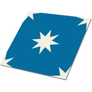 Tulup PVC Tegels - Ster Vinyl Tegels - 30 cm x 30 cm - Blauw Zelfklevende Vinyltegels - Set van 9 - Zelfklevende PVC Tegels - Mozaïek Plaktegels - Vloer Tegels PVC - Plaktegels keuken en Badkamer