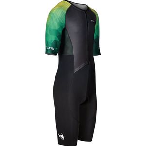 BTTLNS trisuit - triathlon pak - PRO Aero trisuit - trisuit korte mouw heren - langeafstand triathlon - Nemean 1.0 - groen - M