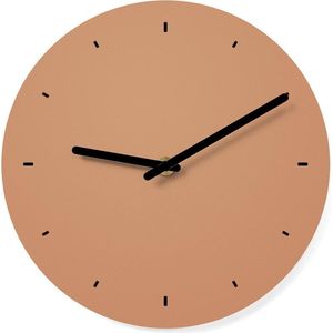 Horae Clock Round 240 mm - Orange Brown - Black