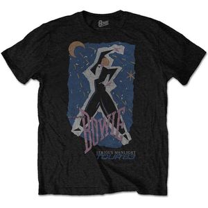 David Bowie - 83' Tour Heren T-shirt - S - Zwart