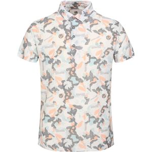 Gabbiano Overhemd Polo Jersey Camo Printed 234544 101 White Mannen Maat - M