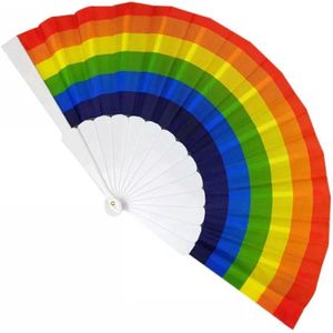 CHPN - Waaier - Regenboog waaier - Festival waaier - Pride - Lhbti - Festival accessoire - Zon accessoire - Tegen de hitte