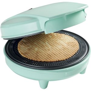 Bestron Stroopwafels apparaat met kegel, Wafelijzer voor Stroopwafels, kniepertjesijzer met antiaanbaklaag & indicatielampje, 700 watt, kleur: Mint