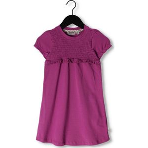 Moodstreet Jerseydress With Smock And Ruffle Jurken Meisjes - Kleedje - Rok - Jurk - Paars - Maat 146/152