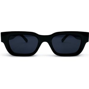 The Brand Remarkable - Fyre Zonnebril Unisex – All Black – Vierkant – UV400 – Polycarbonaat – Cat. 3