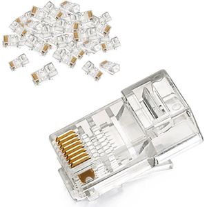 Qost - 25 x RJ45 CAT 6 Connector - Stekker - Plug voor Internet/Netwerk Kabel