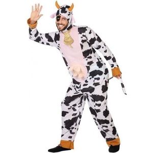 Dierenpak verkleed kostuum koe voor volwassenen - koeienpakken onesies M/L