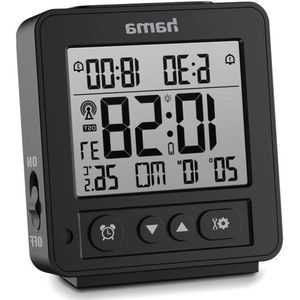 Wekkerradio Rhodos LCD zwart