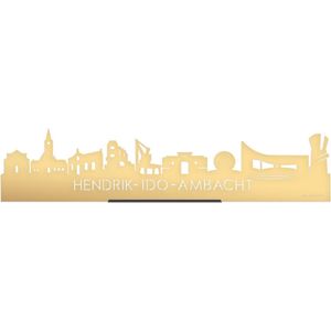 Standing Skyline Hendrik-Ido-Ambacht Goud Metallic - 60 cm - Woondecoratie design - Decoratie om neer te zetten en om op te hangen - Meer steden beschikbaar - Cadeau voor hem - Cadeau voor haar - Jubileum - Verjaardag - Housewarming - Interieur -