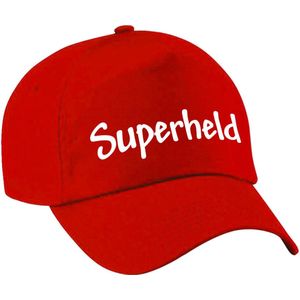 Superheld verkleed pet rood voor kinderen - baseball cap - carnaval verkleedaccessoire voor kostuum