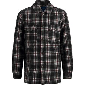 Jack & Jones - Heren Overhemden Jorollie Check Shirt Jacket LS - Zwart - Maat S
