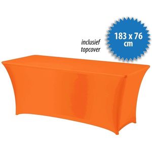 Cover Up Tafelrok Stretch - 183x76cm - Incl. Topcover - Oranje