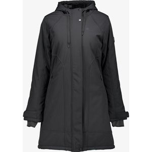 Kjelvik dames softshell parka jas zwart - Maat L - Winddicht en waterafstotend - Ademend materiaal