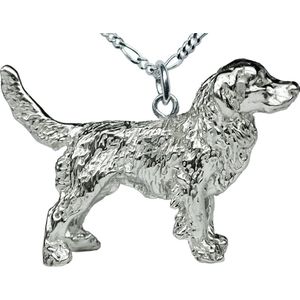 Nova Scotia duck tolling retriever - Toller - merk COOLDOG™ ketting Hanger Honden bedel .925 Zilver