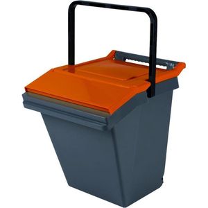 Easytech stapelbare afvalbak oranje, 40 liter (VB188000)