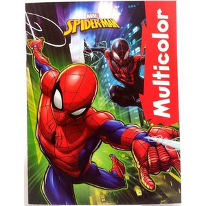 Multicolor - Marvel Spiderman - Tekenboek - Kleurboek - Superheld - Superheldin - Knutselen - Na tekenen - Kids - Kinderen - Plezier - Stoer - Jongens - Meisjes - Cadeau -